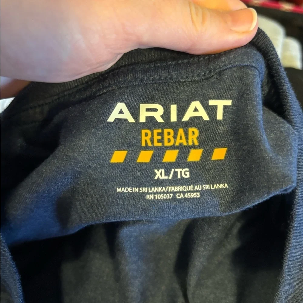 NWT Ariat Rebar Workman Reflective Flag Graphic T-Shirt sz XL